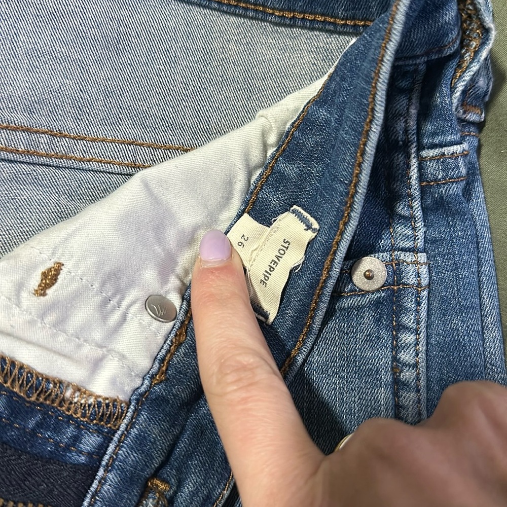 Madewell stove pipe straight leg jeans